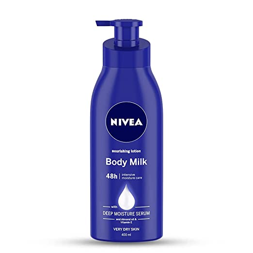 NIVEA Body Lotion for Very Dry Skin, Nourishing Body Milk with Almond Oil & Vitamin E, For Men & Women, 400 ml